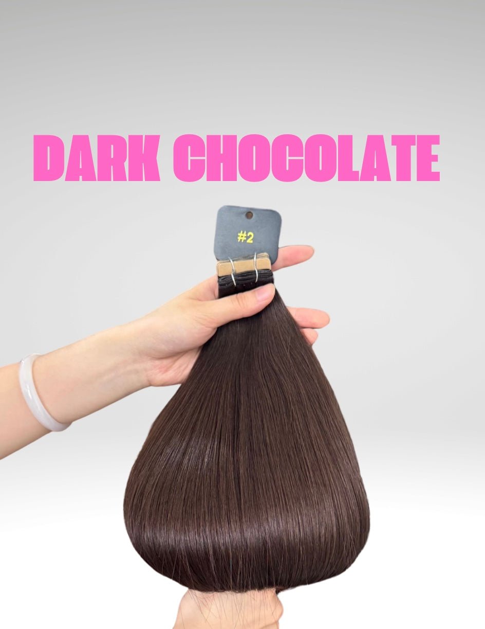 2 Dark Chocolate - Simple Inches. Hair Extensions