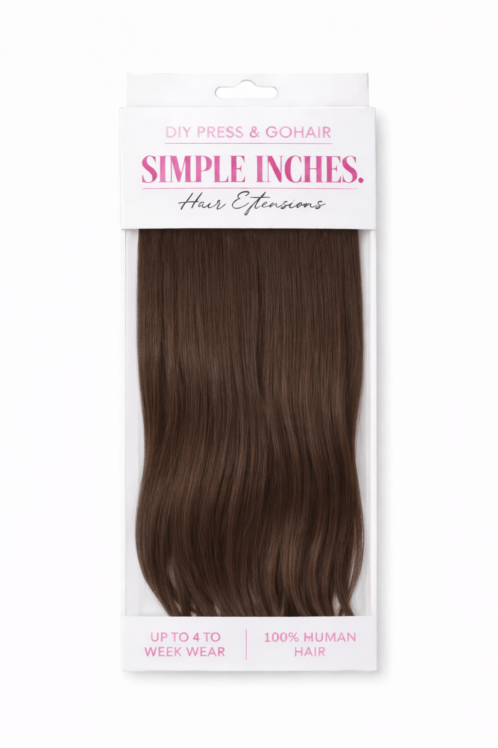 2 Dark Chocolate - Simple Inches. Hair Extensions