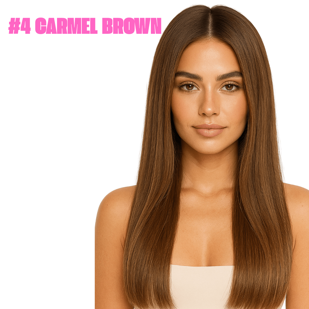 4 Carmel Brown - Simple Inches. Hair Extensions