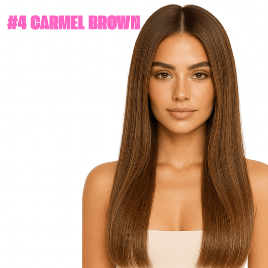 4 Carmel Brown - Simple Inches. Hair Extensions