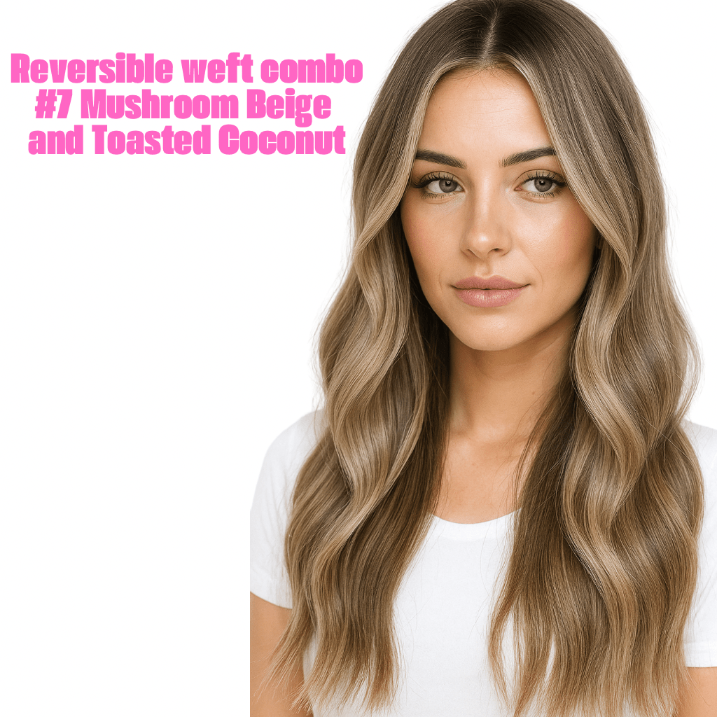7 Mushroom Beige - Simple Inches. Hair Extensions
