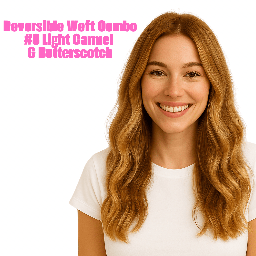 8Light Carmel - Simple Inches. Hair Extensions