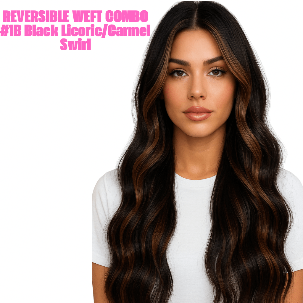 Carmel Swirl - Simple Inches. Hair Extensions
