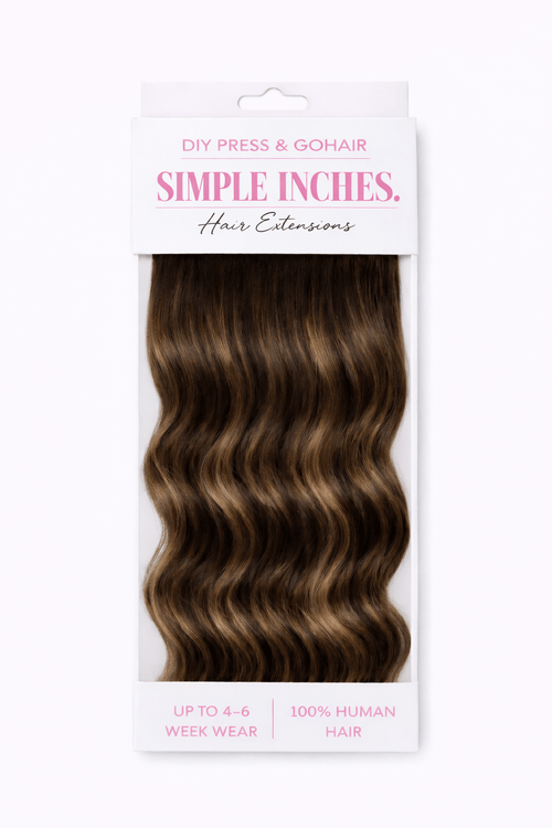 Carmel Swirl - Simple Inches. Hair Extensions
