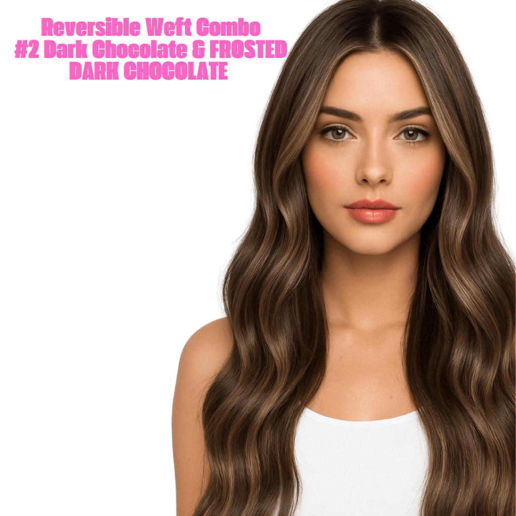 FROSTED DARK CHOCOLATE - Simple Inches. Hair Extensions
