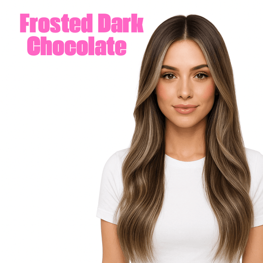 FROSTED DARK CHOCOLATE - Simple Inches. Hair Extensions