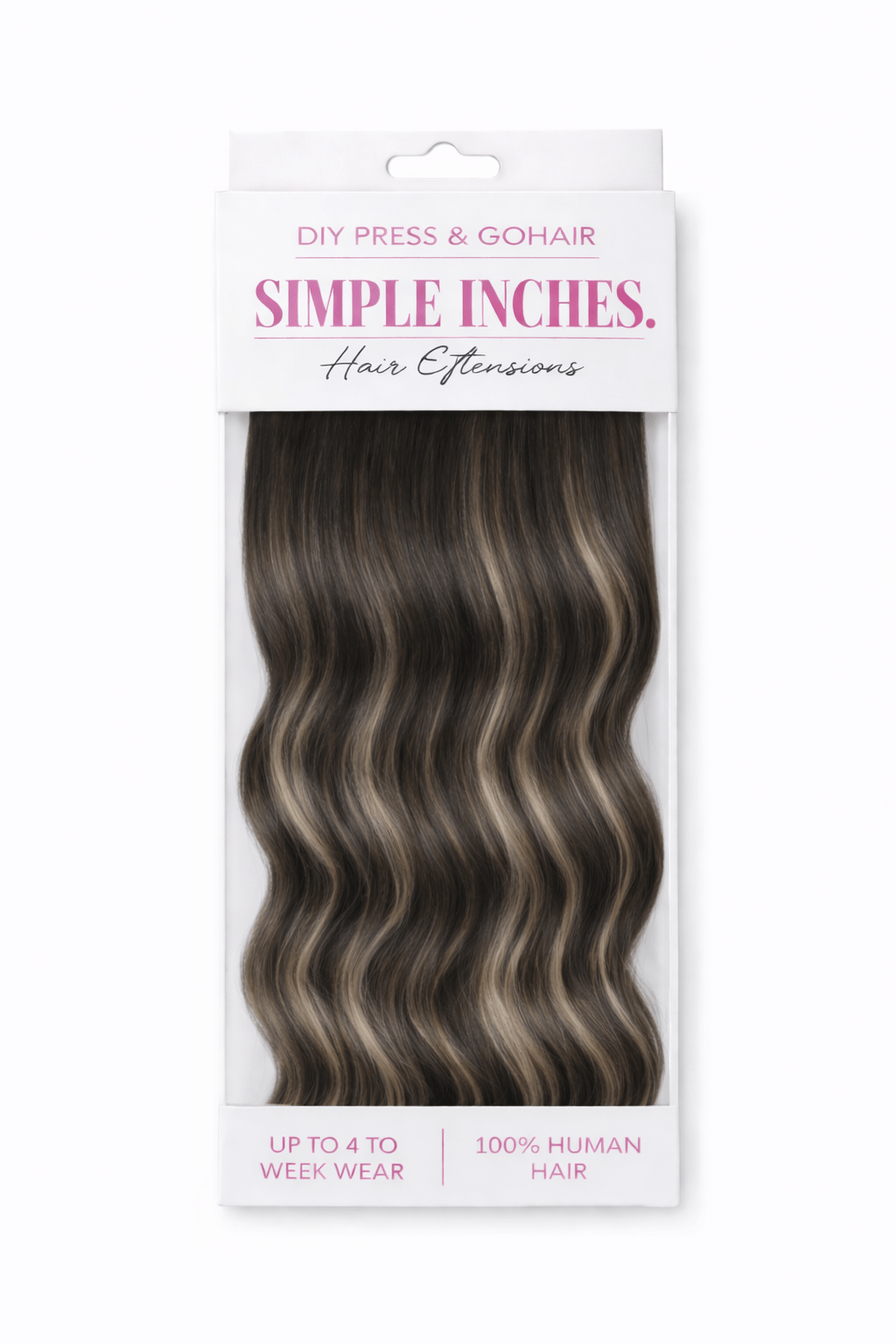 FROSTED DARK CHOCOLATE - Simple Inches. Hair Extensions