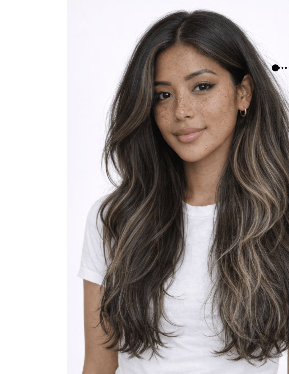 FROSTED DARK CHOCOLATE - Simple Inches. Hair Extensions