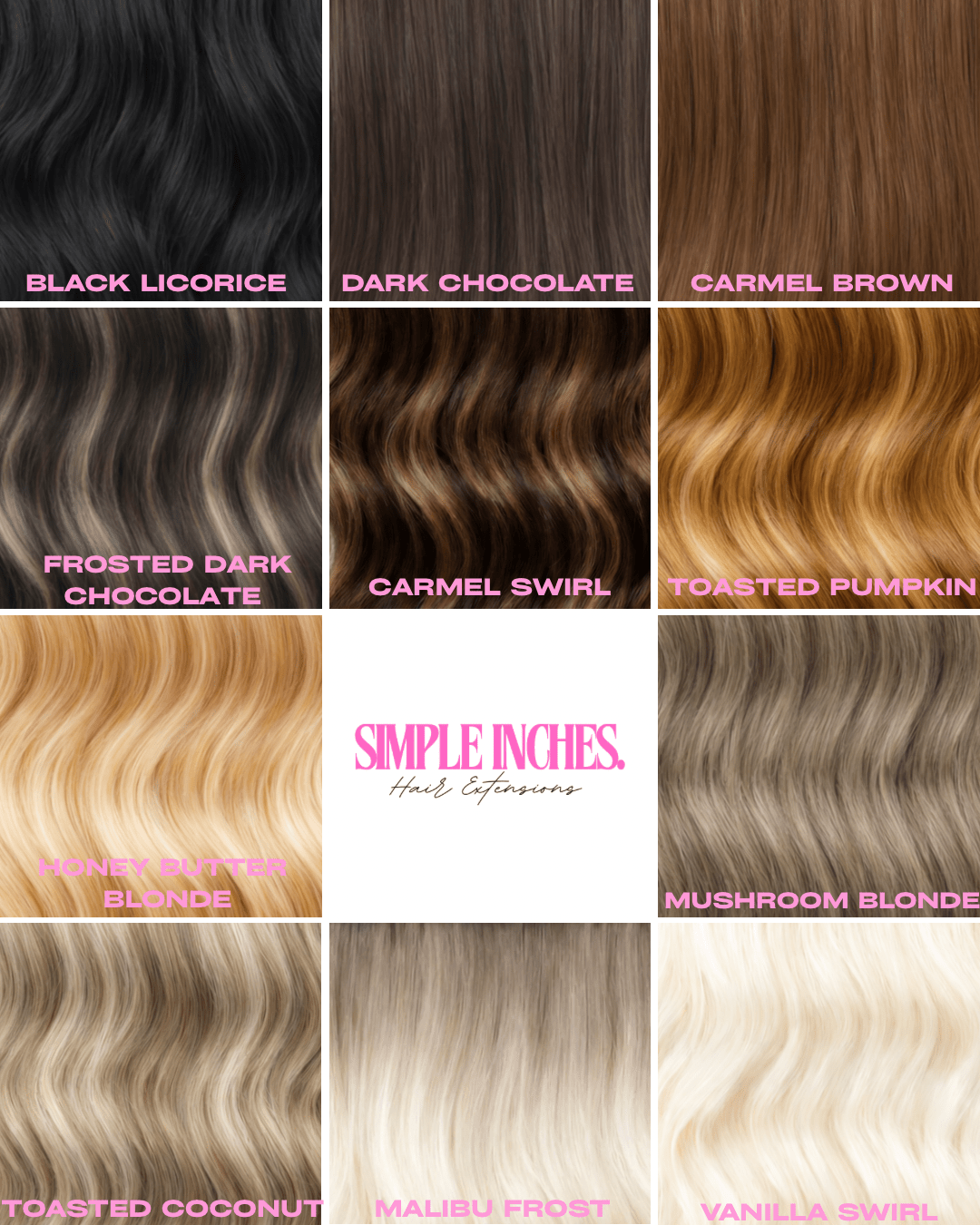 HONEY BUTTER BLONDE - Simple Inches. Hair Extensions