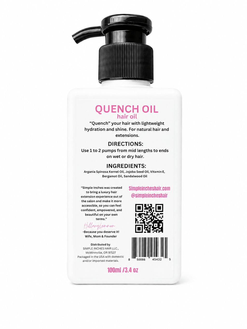 Quench Hair Oil - Simple Inches Hair Extensions